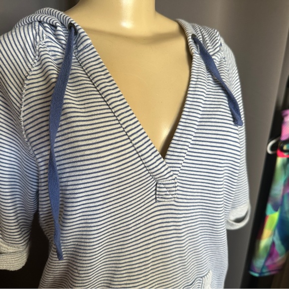 MARC NEW YORK Short Sleeve Striped Hoodie - Picture 6 of 9